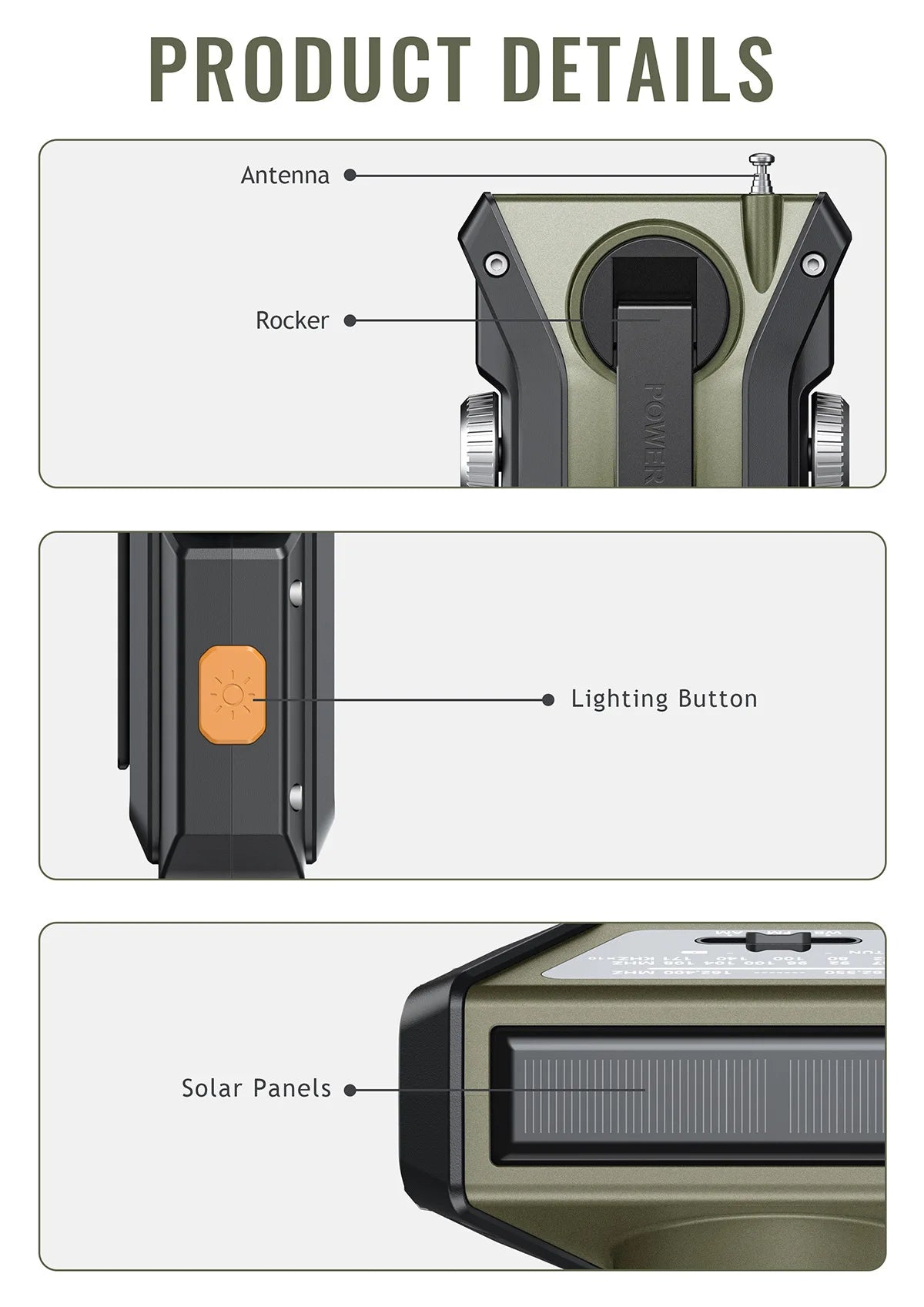 2025 New Style Solar Power Hand-cranked Universal Emergency