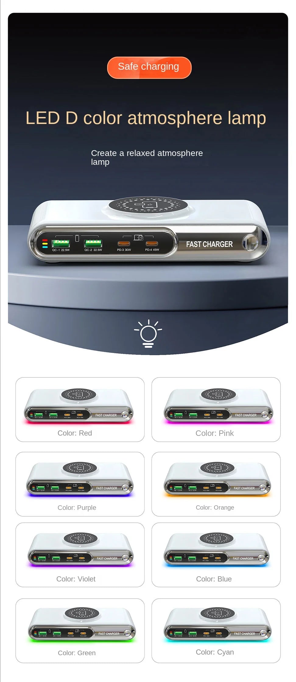 Mobile Phone Fast Charging 6-in-1 Multi-Function Charger Fast