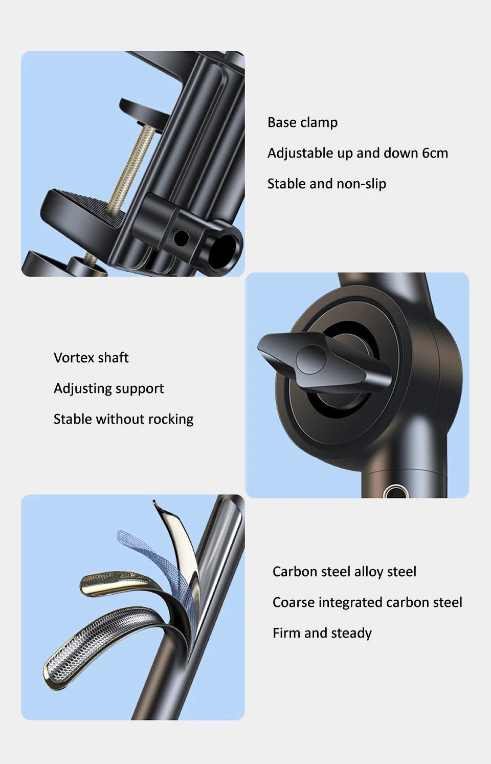 Tablet Holder for Bed Long Arm Stand for