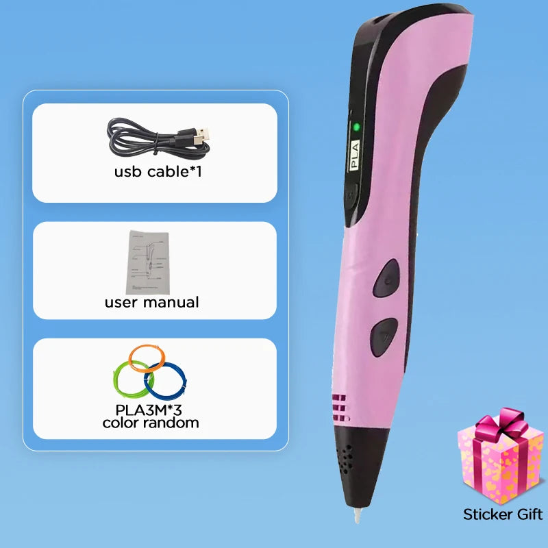 2025 Children 3D Printing Pen with LED Screen