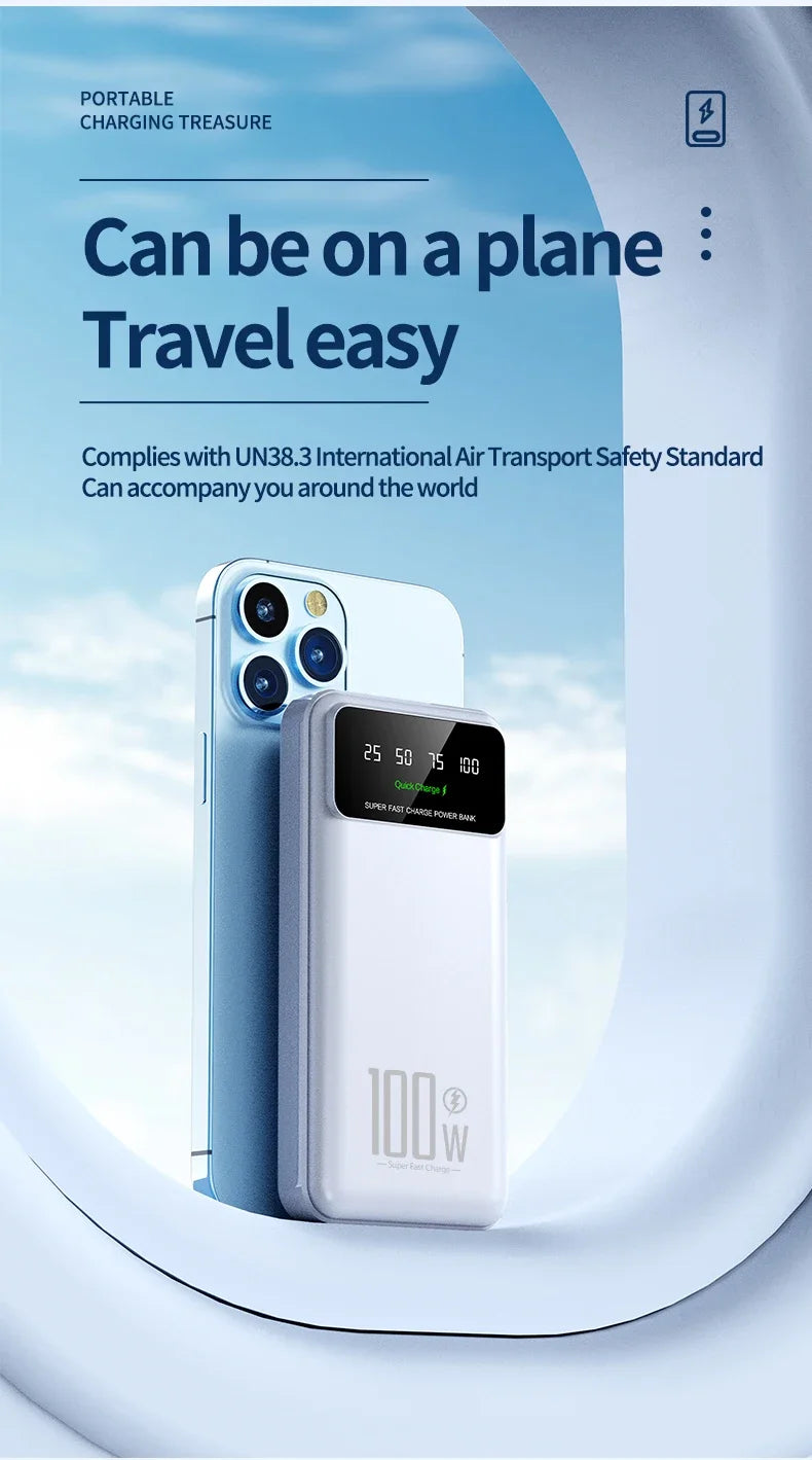 2025 NEW Power Bank 50000mAh High Capacity 100W