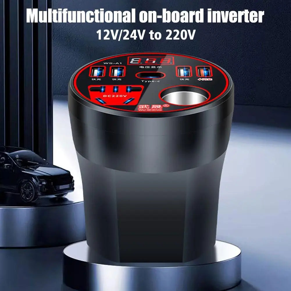 Car Power Inverter 12V/24V TO 220V Converter Type-C