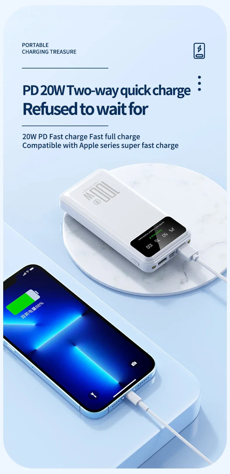 2025 NEW Power Bank 50000mAh High Capacity 100W