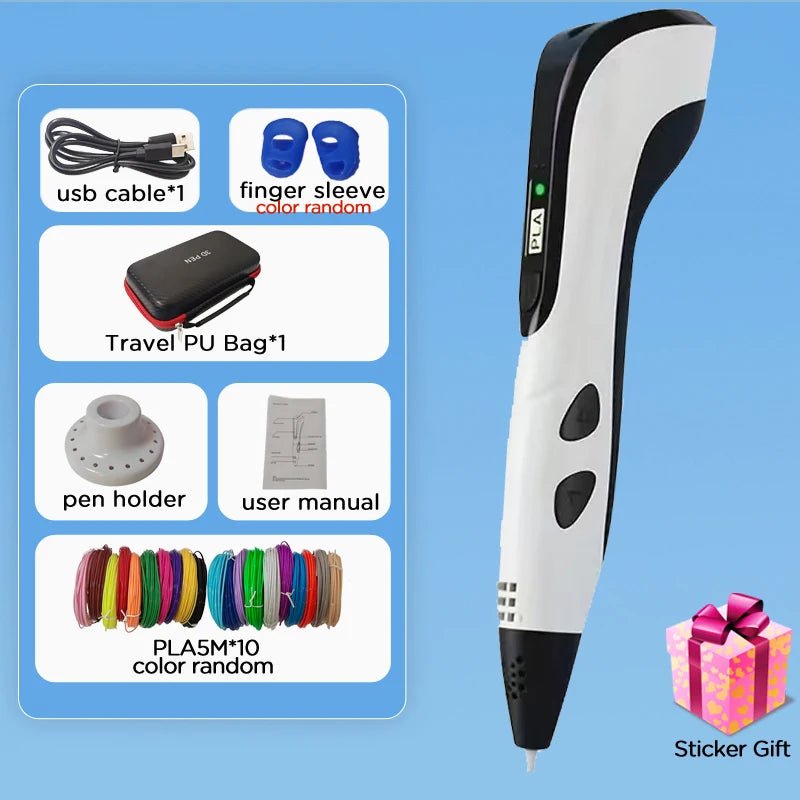 2025 Children 3D Printing Pen with LED Screen