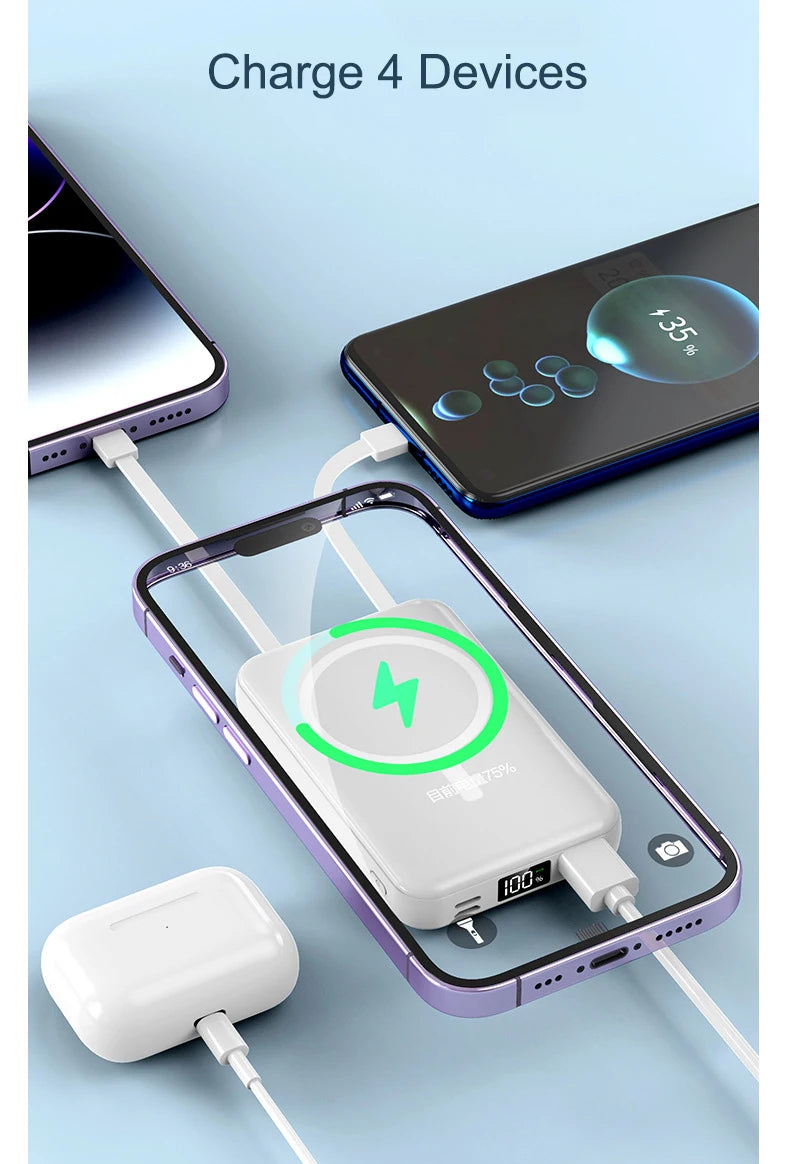 Magnetic Power Bank 20000mAh 10W Wireless Fast Charging