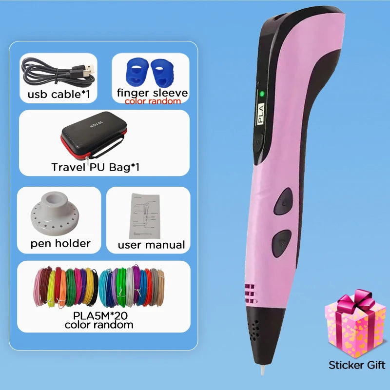2025 Children 3D Printing Pen with LED Screen