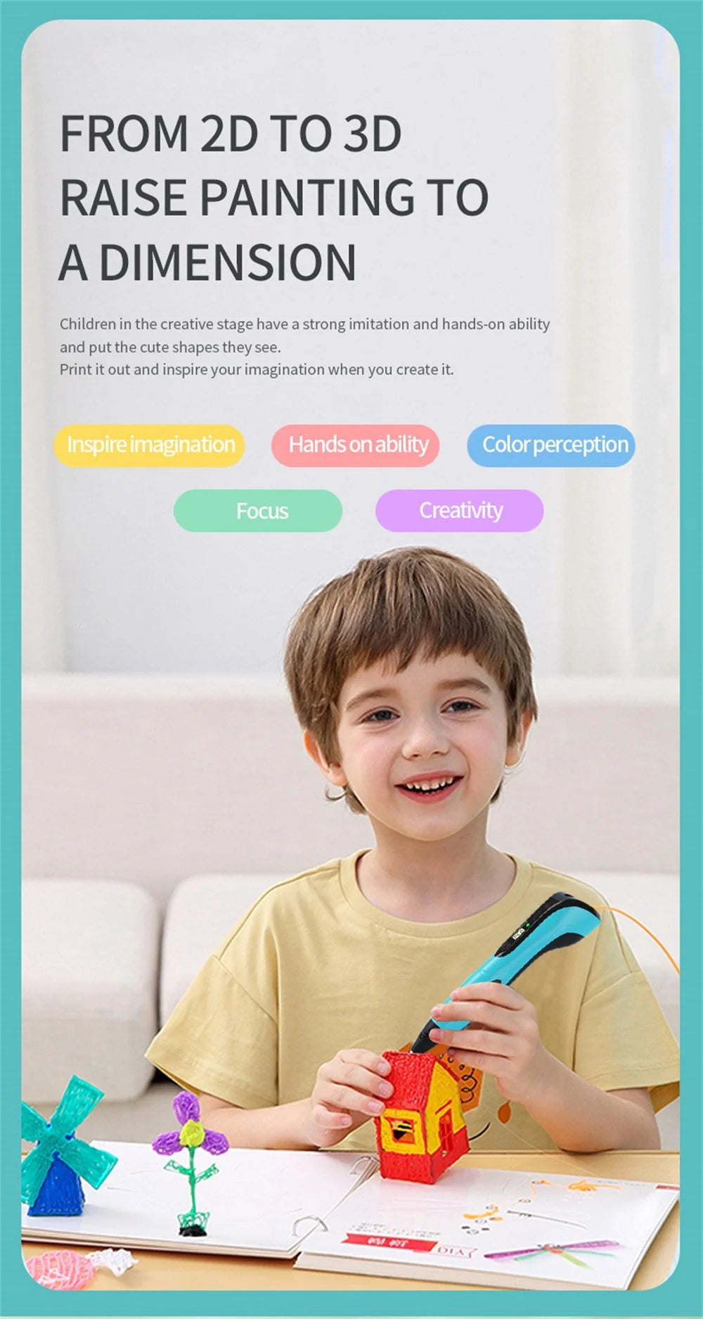 2025 Children 3D Printing Pen with LED Screen