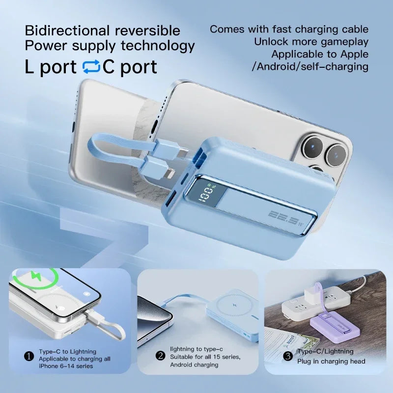 Magnetic Wireless Power Bank 10000mAh Portable PD 20W