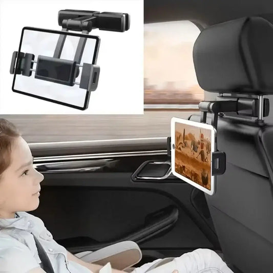 Car Seat Back Stand Telescopic Phone Tablet Holder Headrest Adjustable Universal Tablet Bracket