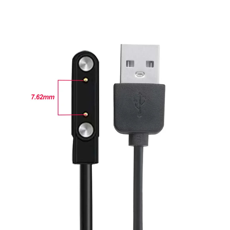 2 pins 4pins Smartwatch Dock Charger Adapter USB Charging Cable Cord for Smart Watch Power Charge Wire Accessories
