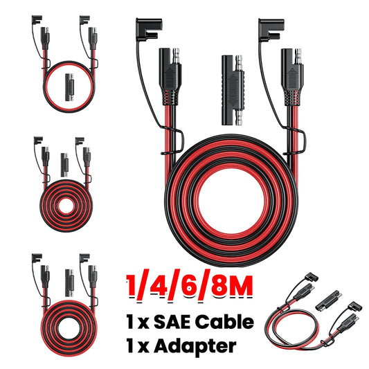 Battery Charging Cable SAE To SAE 12V-36V Quick Disconnect Extension Cable 16AWG Quick Connect Harness Plug Wire Connector Cable