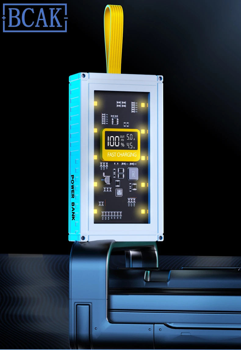 30000mAh 50000mAh 120W Fast Charging Transparent Power Bank