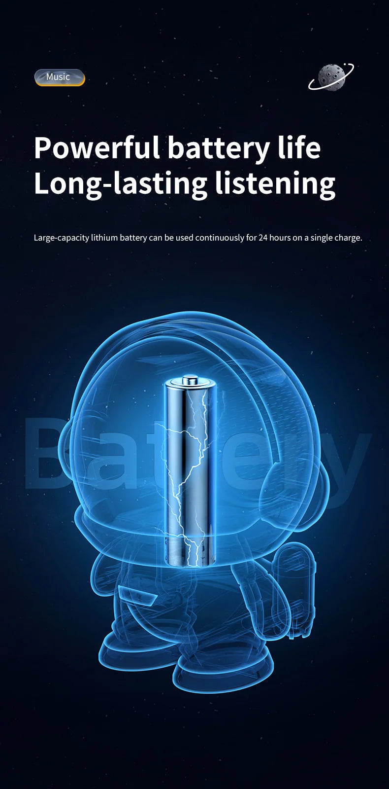 LED Mini Smart Astronaut Bluetooth Speaker Hifi Sound