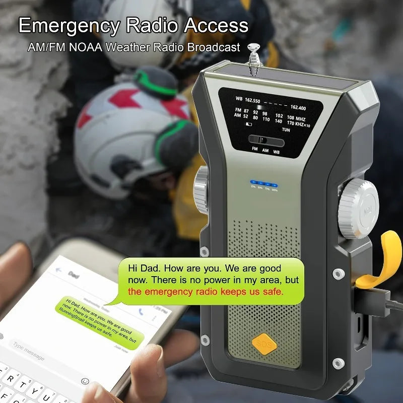 2025 New Style Solar Power Hand-cranked Universal Emergency