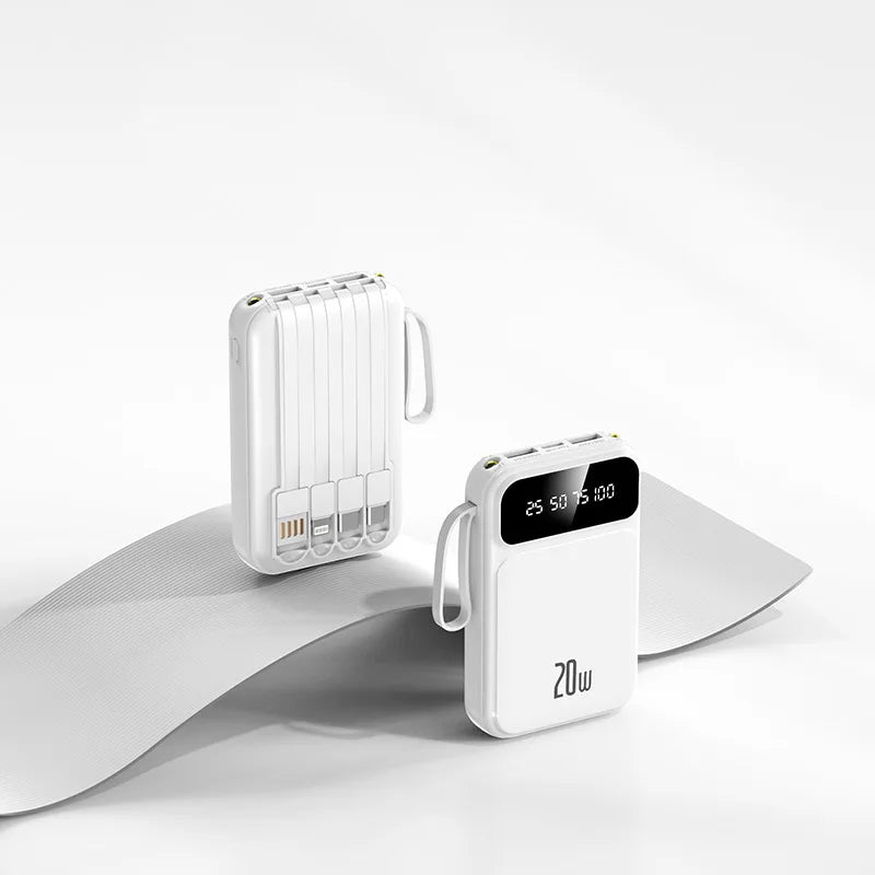 Power bank comes with 20000 mAh large capacity