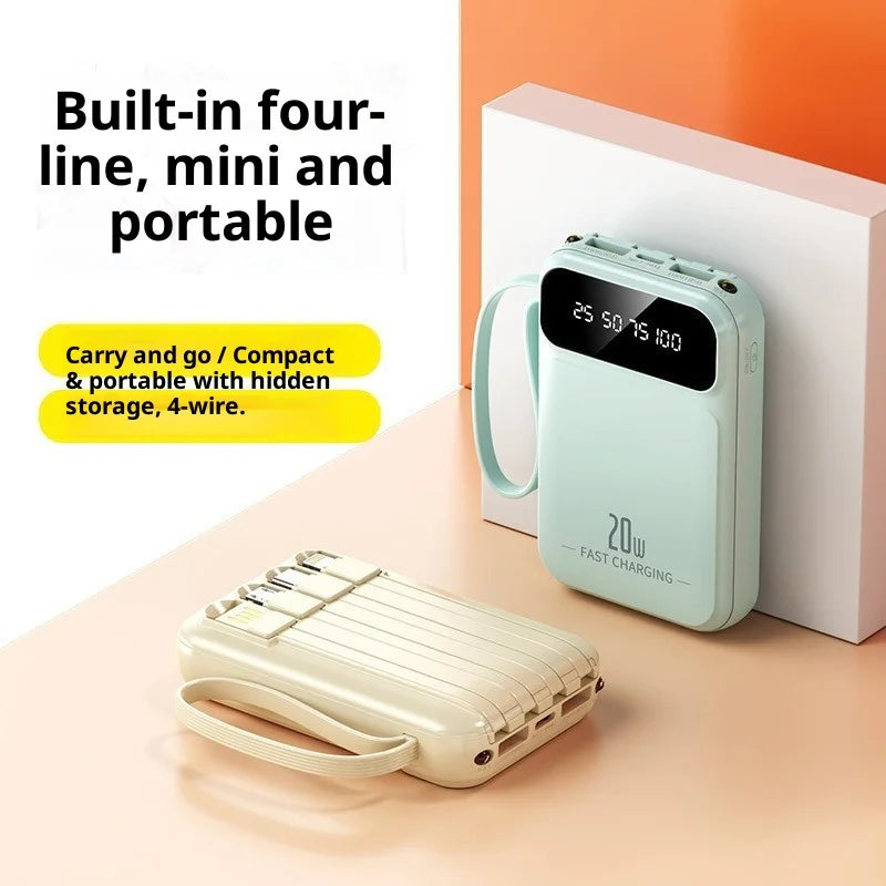 Power bank comes with 20000 mAh large capacity