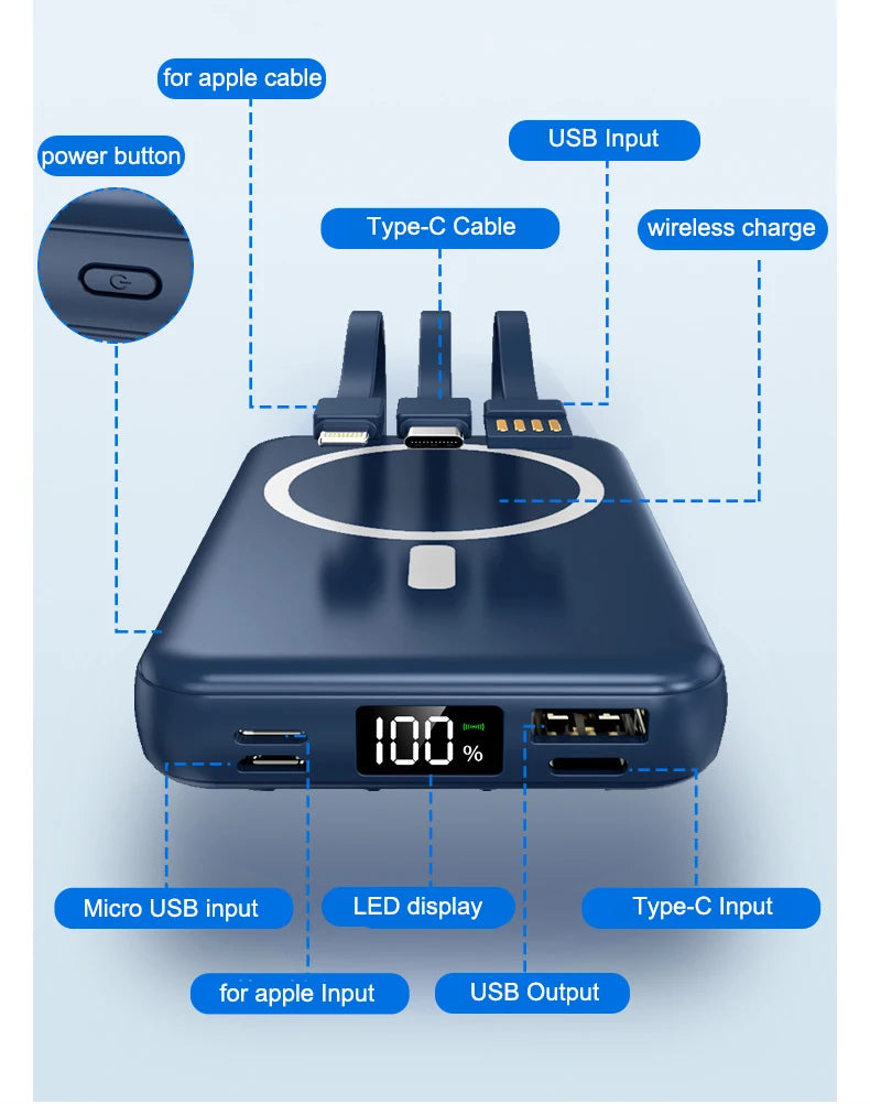 Magnetic Power Bank 20000mAh 10W Wireless Fast Charging