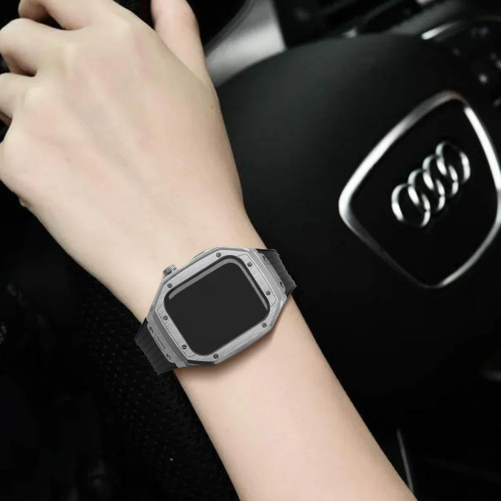 Luxury Modification Kit Metal Case+TPU Strap Replacement Accessories