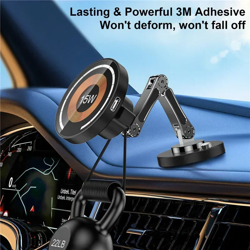Magnetic Wireless Charger Car Phone Holder 15W Fast