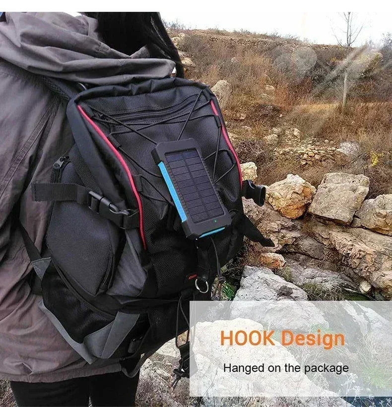 200000mAh Solar Power Bank Large Capacity Portable Charger Fast Charging External Battery for IPhone Samsun Huawei Powerbank