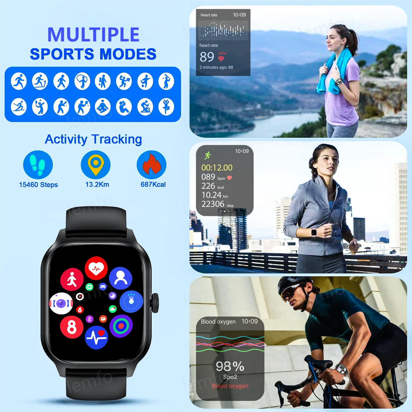 Smart Watches For Man Woman Bluetooth Call Music