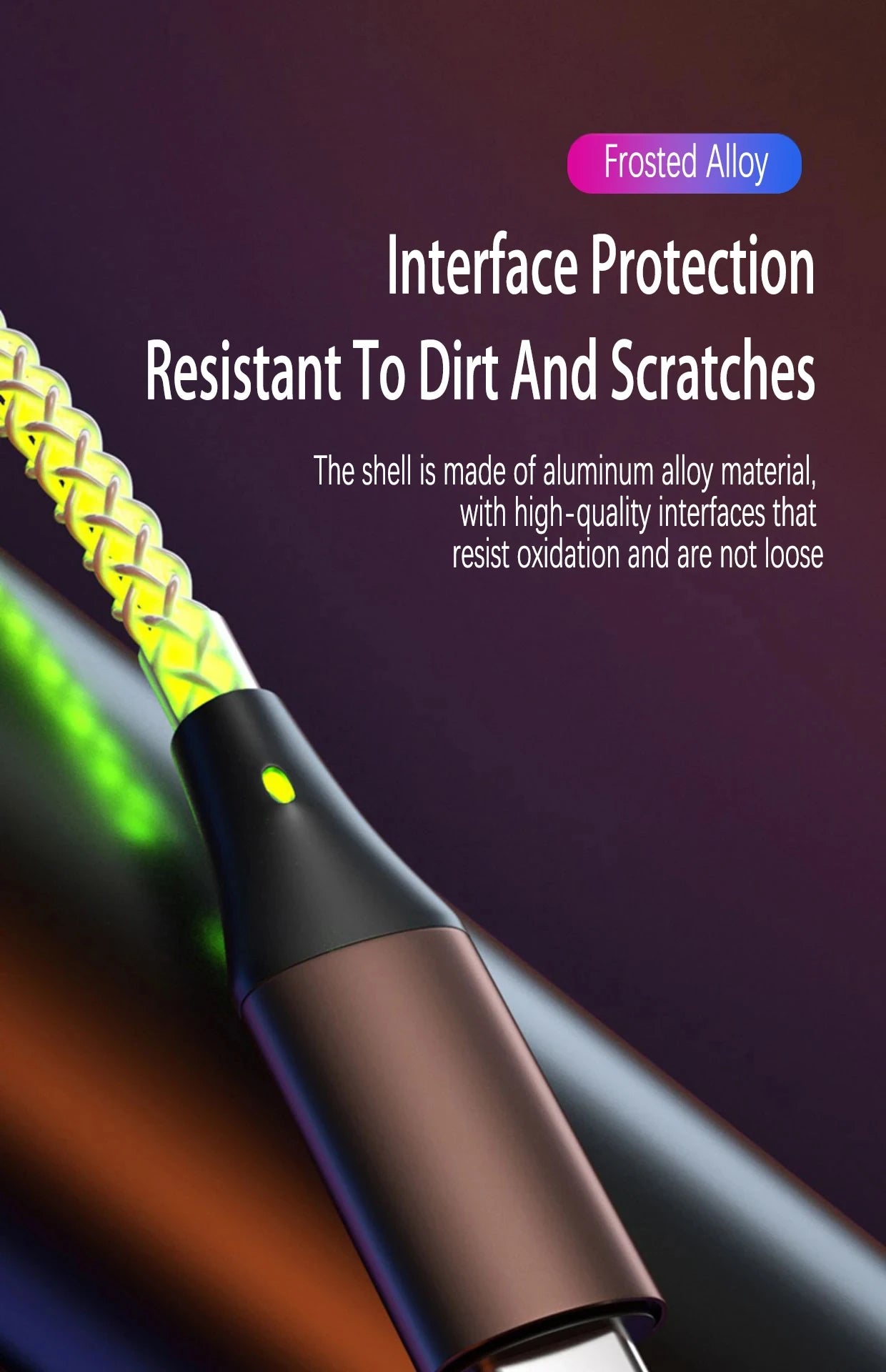 6A Super Fast Charging Colorful Light Data Cable