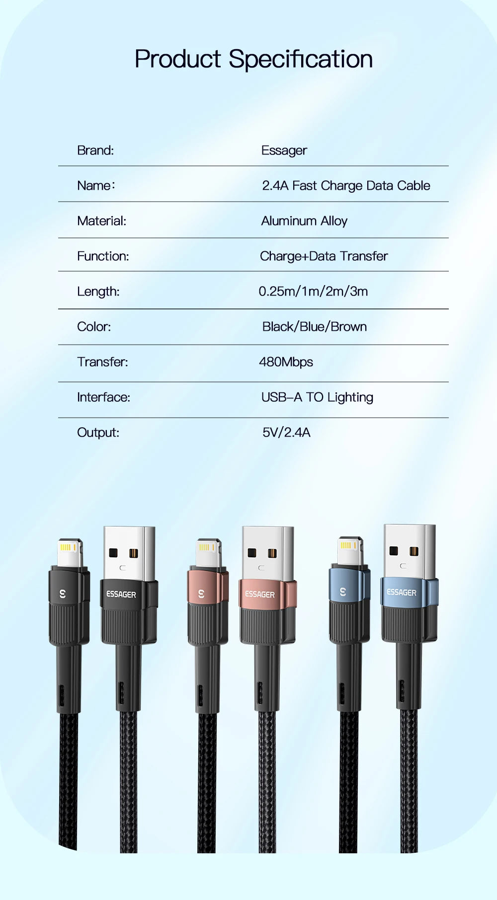 Essager Fast Charging For iPhone Usb Cable 11
