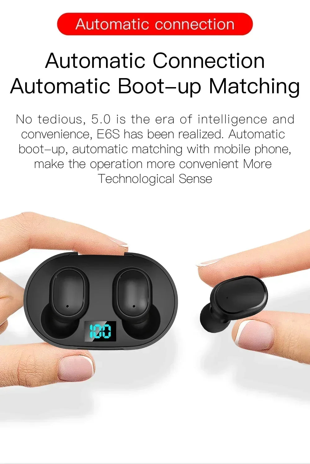 E6S Wireless Bluetooth Earphones TWS Bluetooth Headset Wireless