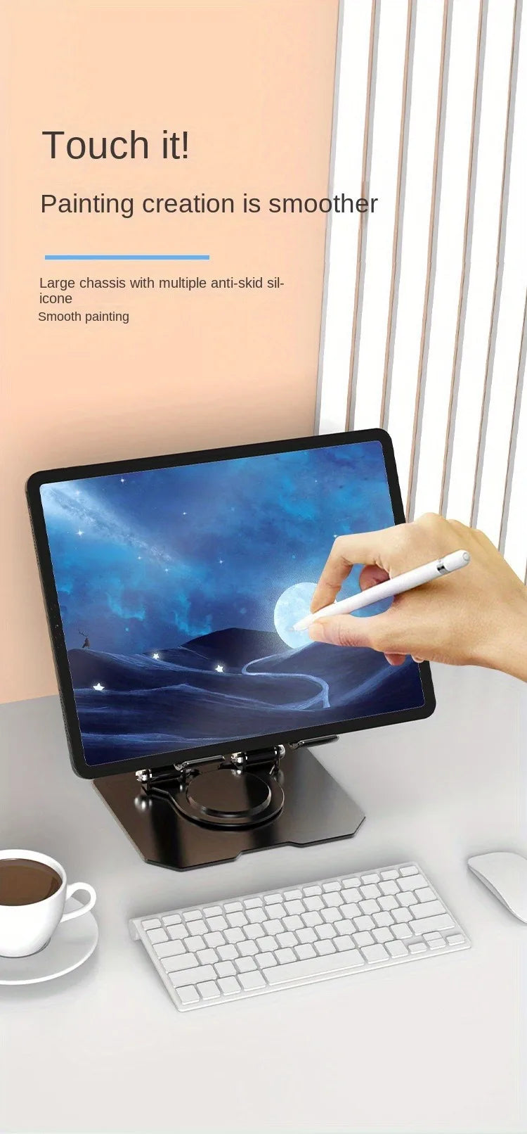 360° Rotatable Tablet Stand Adjustable Stand Bracket for