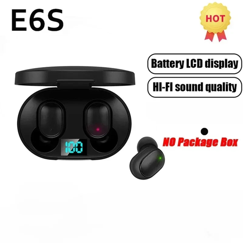 E6S Wireless Bluetooth Earphones TWS Bluetooth Headset Wireless