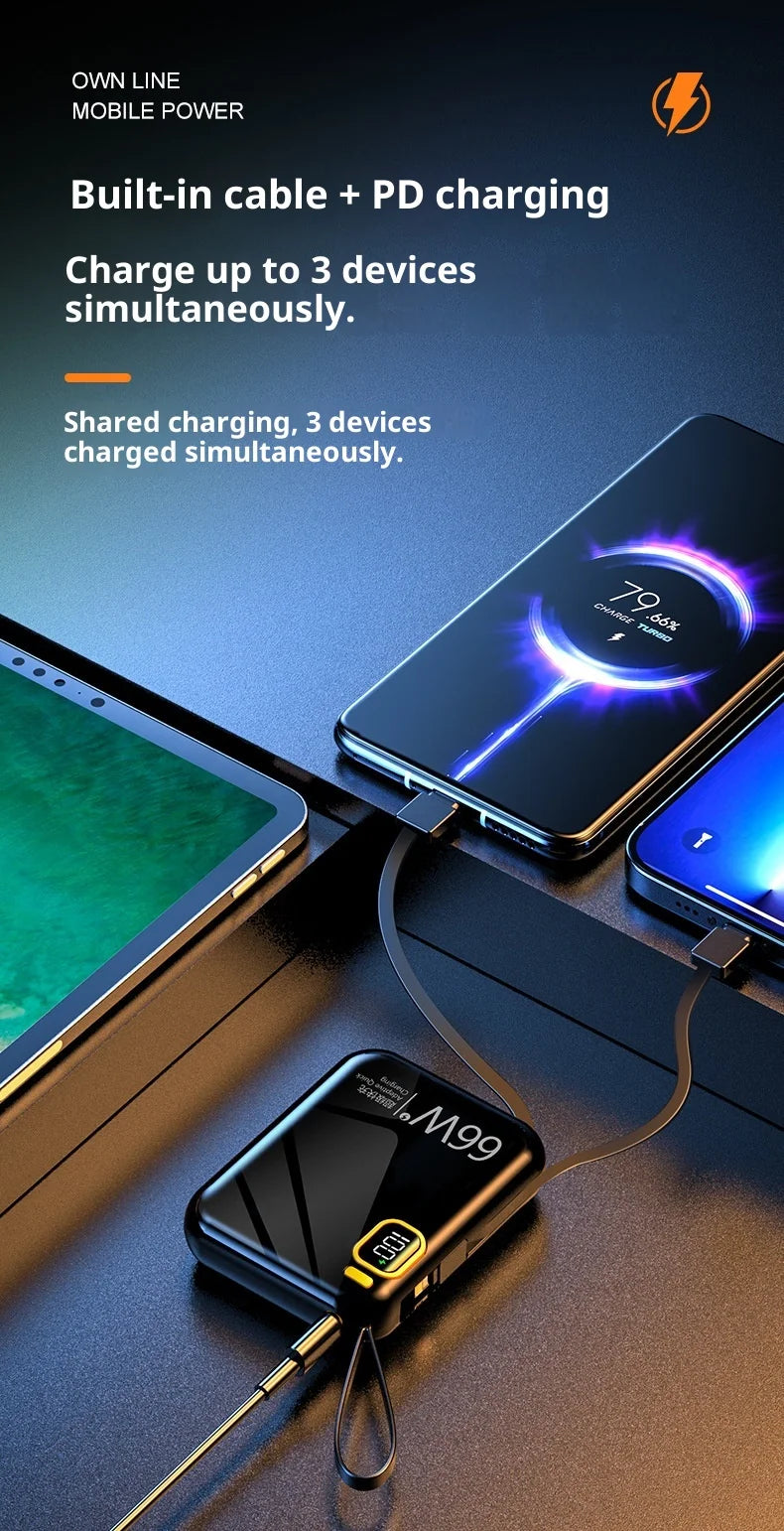 66W fast charging power bank 10000 mAh large