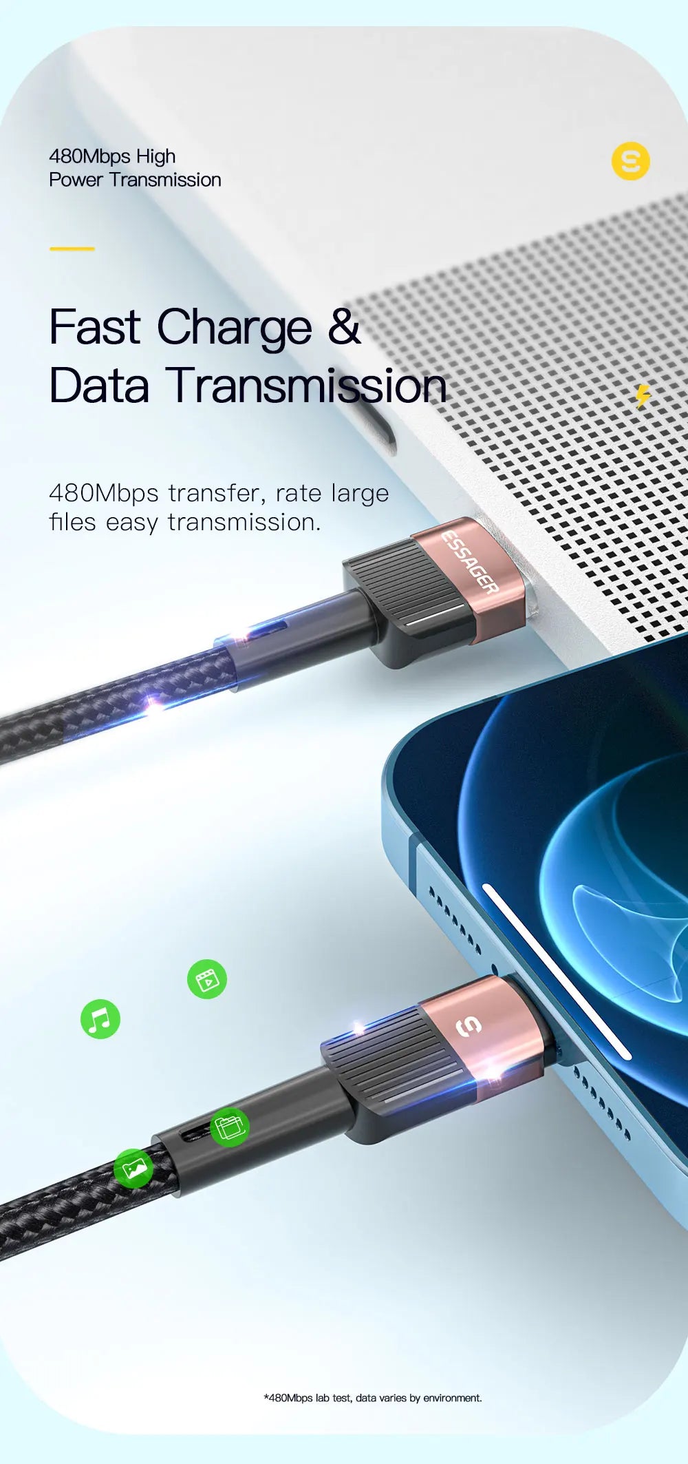 Essager Fast Charging For iPhone Usb Cable 11