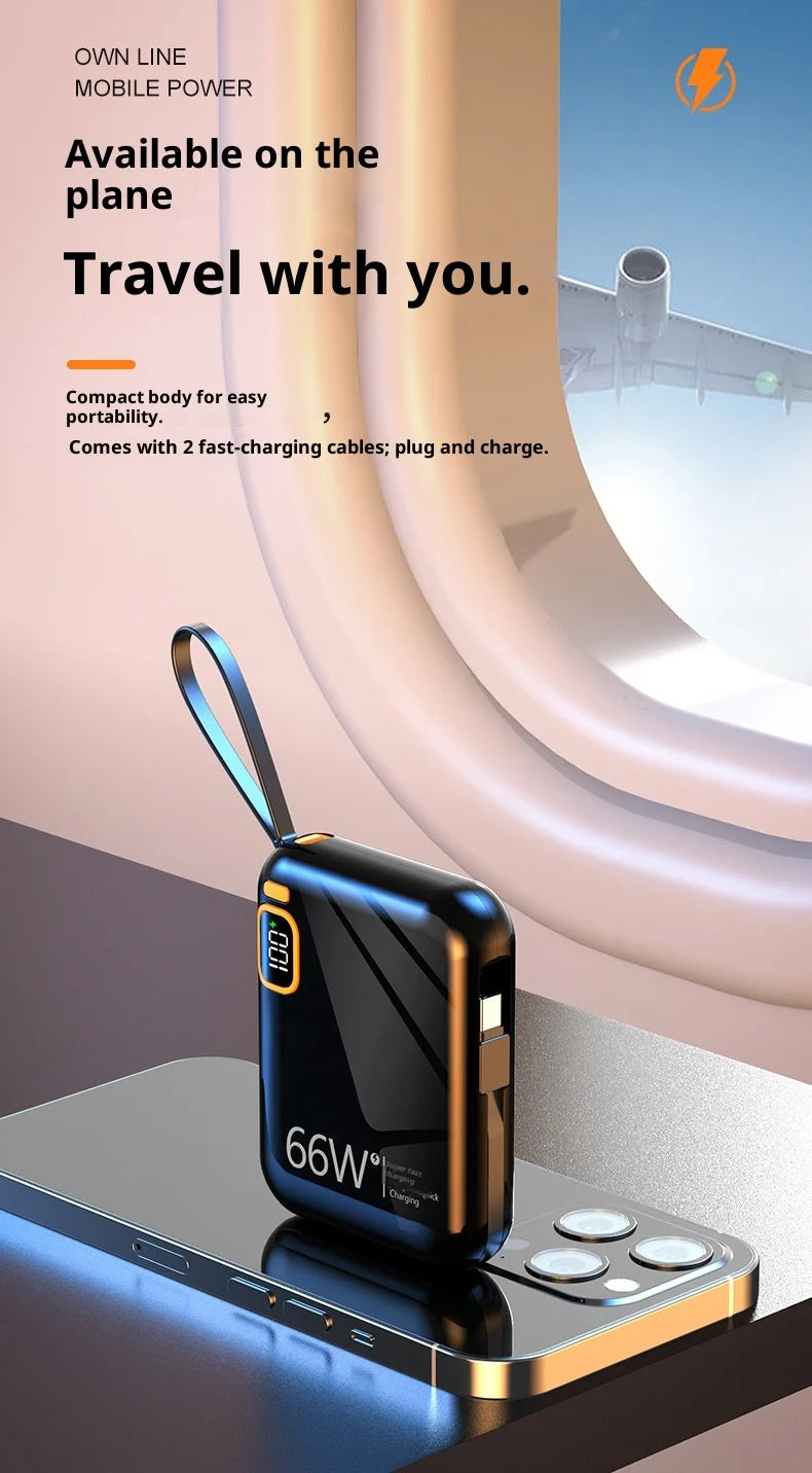 66W fast charging power bank 10000 mAh large