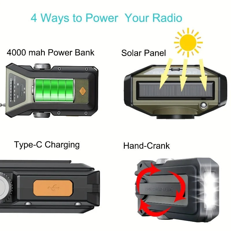 2025 New Style Solar Power Hand-cranked Universal Emergency