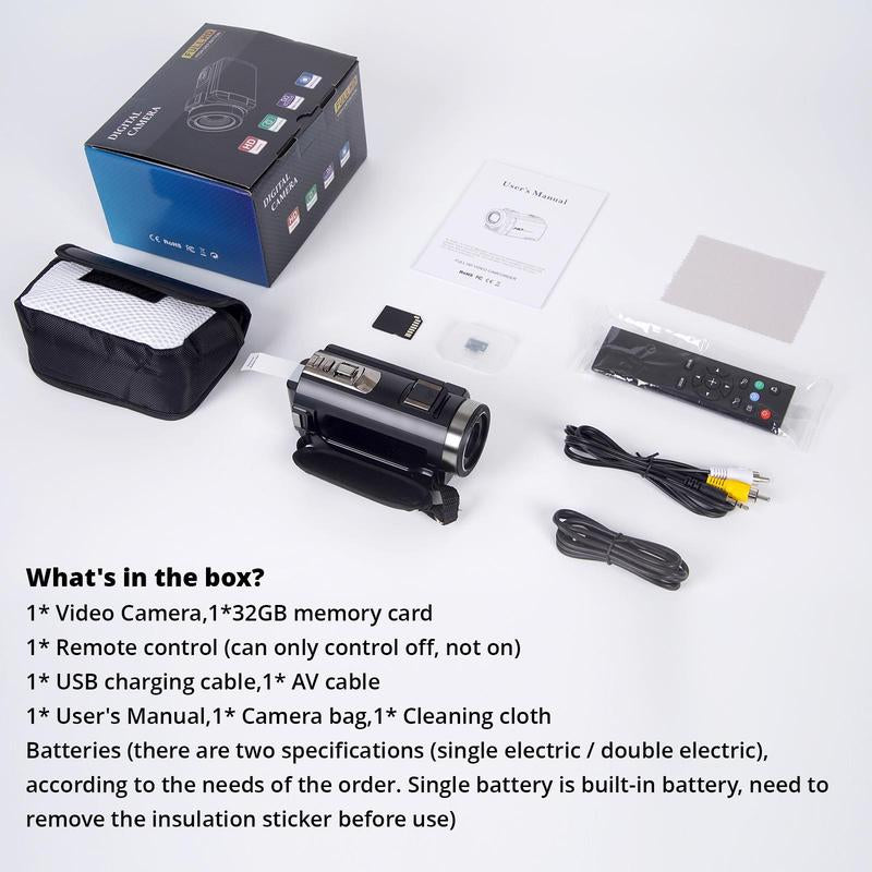 Dvc Camera, Full HD 1080P Video Recorder, 3-Inch