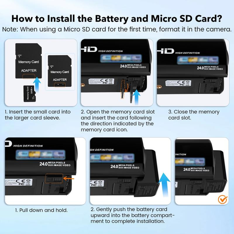 Dvc Camera, Full HD 1080P Video Recorder, 3-Inch