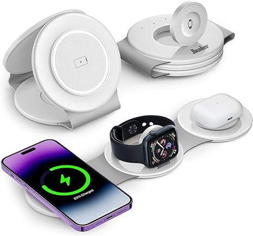 3-In-1 Hicober Wireless Charging Station, Magnetic Portable Charger